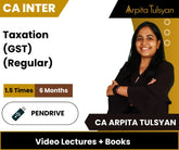 CA Inter Taxation (GST) (Regular) Video Lectures by CA Arpita Tulsyan (Pen drive)